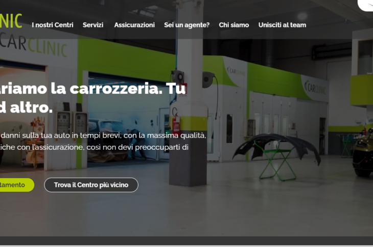 La home page del sito Car Clinic